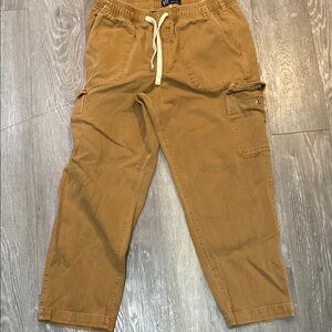 GAP Brown Cargo Pants with Drawstring Waist